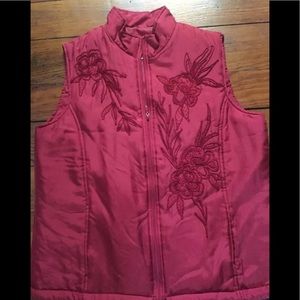 Coldwater Creek XS Embellished Red Vest